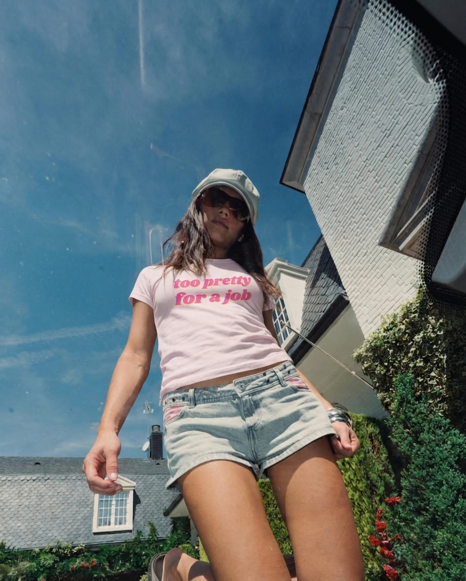 Too Pretty for a Job Baby Tee
